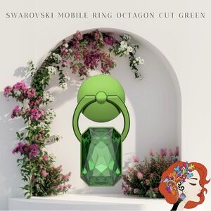 Swarovski Green Octagon Mobile Ring